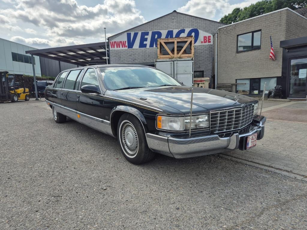 CADILLAC FLEETWOOD - BJ 1995-LIMO 8+1 PLAATSEN /OLDTIMER, Auto's, Cadillac, Automaat, Achterwielaandrijving, Parkeercamera, Zwart