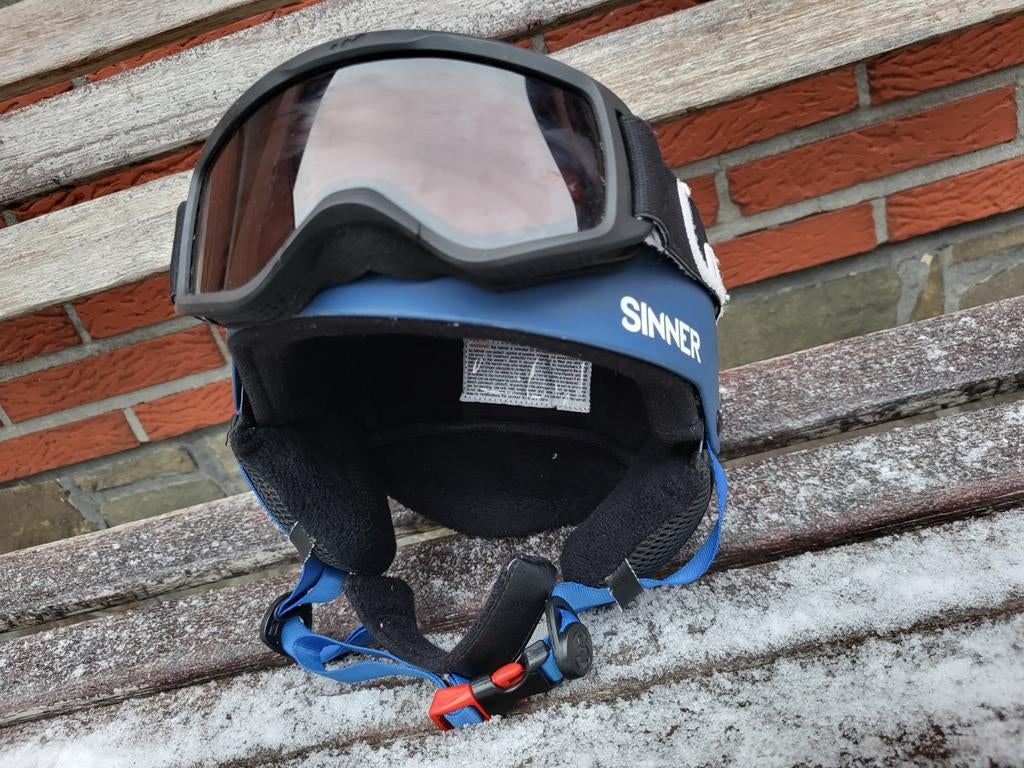 Skihelm snowboardhelm xs sinner met skibril wedze, Sport en Fitness, Ophalen