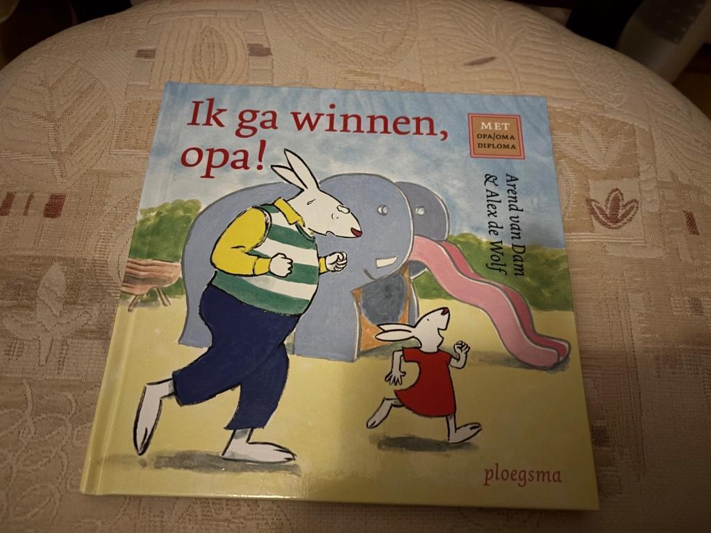 Ik ga winnen opa ! ( Arend van Dam ) diploma oma opa, Garçon ou Fille, Enlèvement ou Envoi, Utilisé, 4 ans