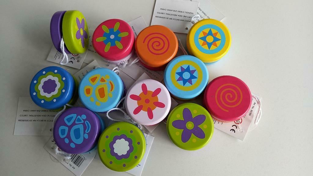 24 houten jojo's in regenboogkleuren, Enlèvement ou Envoi