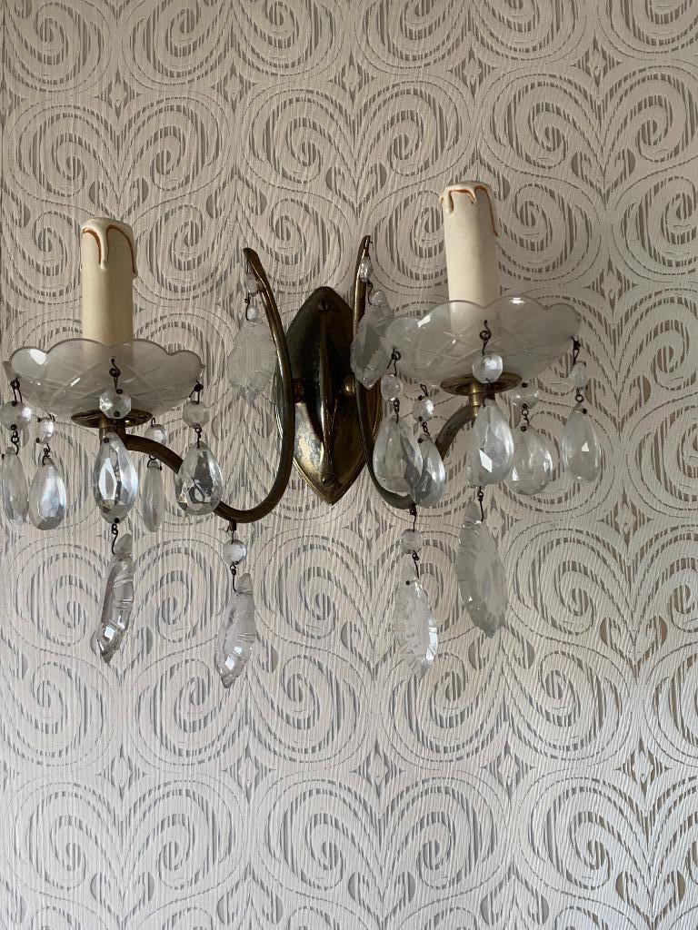 wandlamp, Ophalen, Gebruikt, Glas, Klassiek