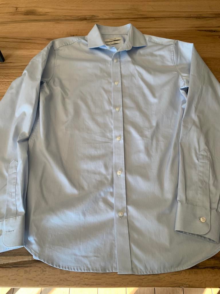 Hemd lichtblauw fijne careaux maat small Jack&Jones, Vêtements | Hommes, Chemises, Comme neuf, Bleu, Enlèvement ou Envoi