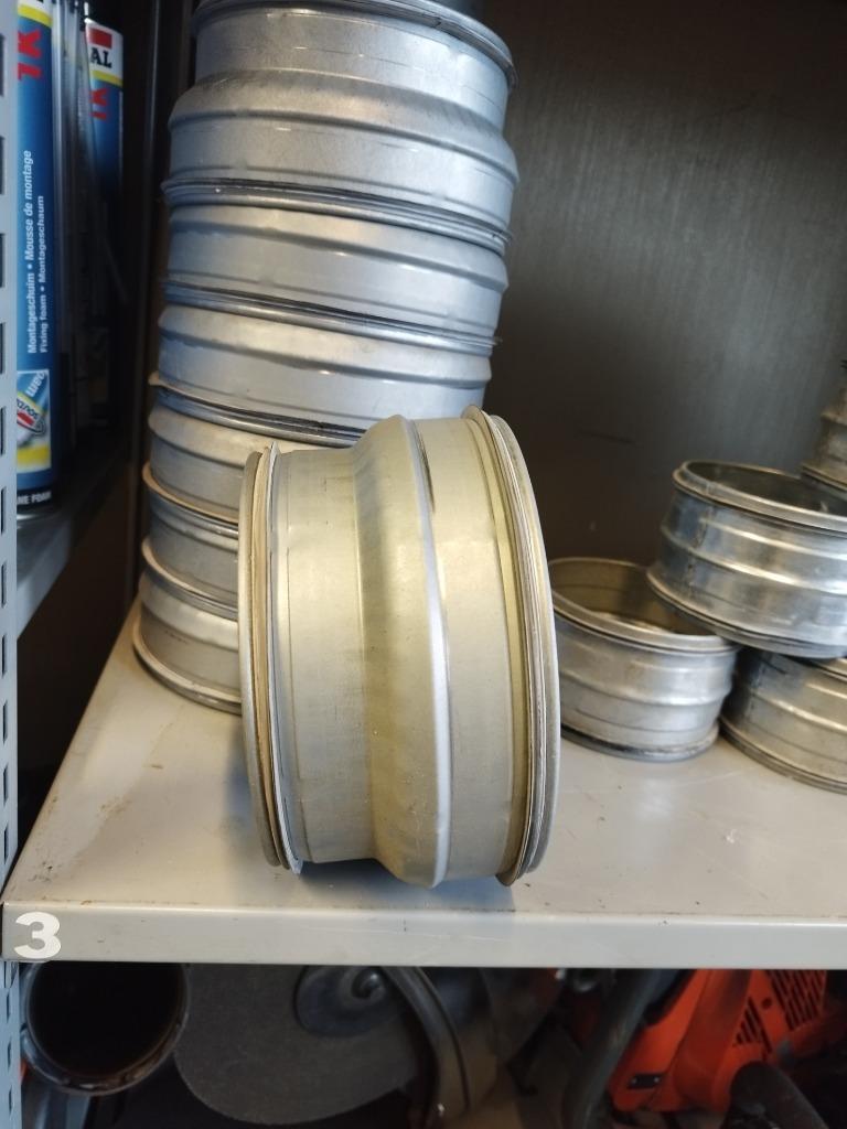 Galva ventilatiebuis koppelstukken met rubberdichting, Doe-het-zelf en Bouw, Ventilator en Afzuiger, Gegalvaniseerde ventilatiebuis koppelstukken