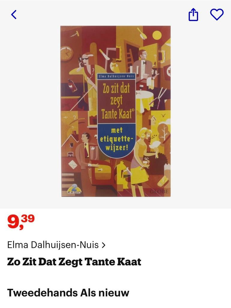 Zo zit dat, zegt tante Kaat, Enlèvement ou Envoi, Comme neuf, E. Dalhuijsen-Nuis