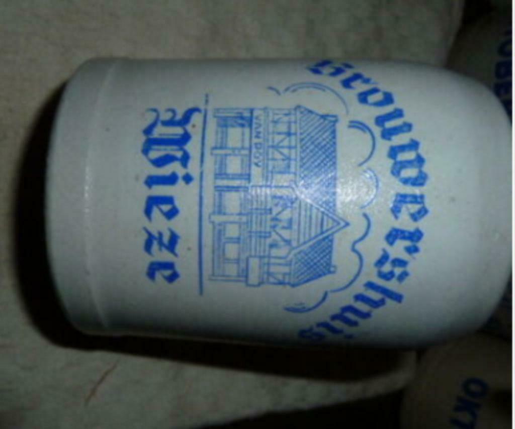 #F bier pul BROUWERSHUIS WIEZE 0,5L " blauw " Brij. Van Roy, Ophalen of Verzenden, Gebruikt, Bierglas