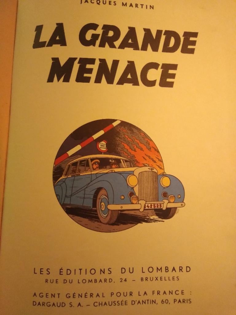 La grande menace. Jacques Martin.1954 .Editions Lombard, Livres, Enlèvement ou Envoi, Une BD, Jacques Martin, Utilisé