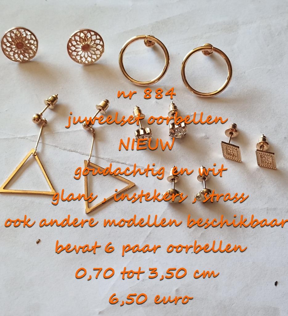 884. Parure : boucles d'oreilles, NEUF, frais de port inclus, Blanc, Envoi, Neuf, Puces ou Clous
