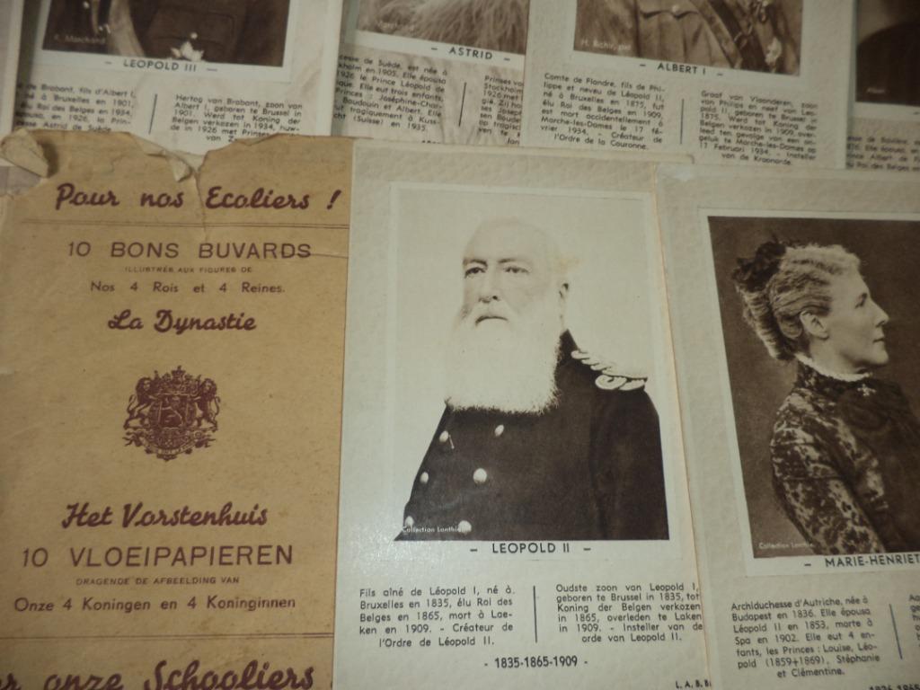 série de 10 photos la maison royale de Belgique, buvards, Collections, Enlèvement ou Envoi