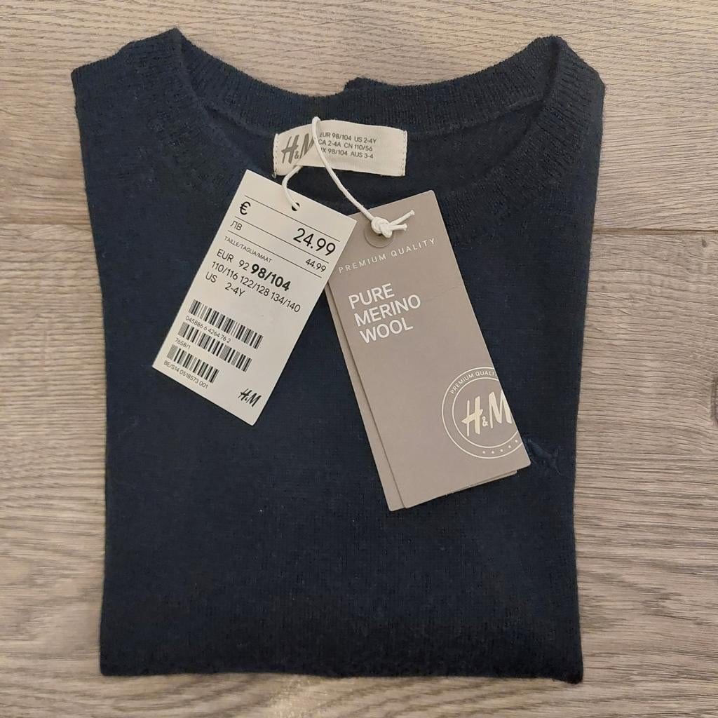 Blauwe wollen pull H&M helemaal nieuw 2-4 jaar, Kleding | Dames, H&M, Ophalen, Nieuw