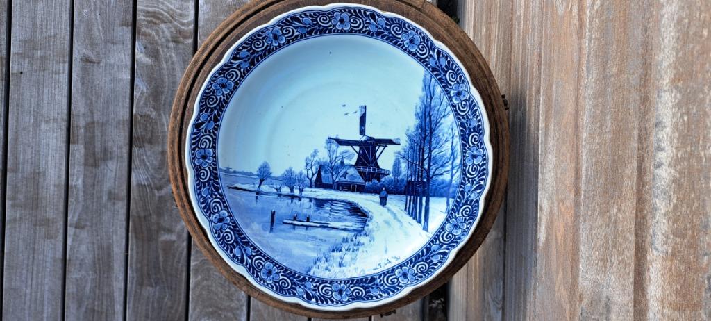 Assiette Boch delfts 40cm, Enlèvement