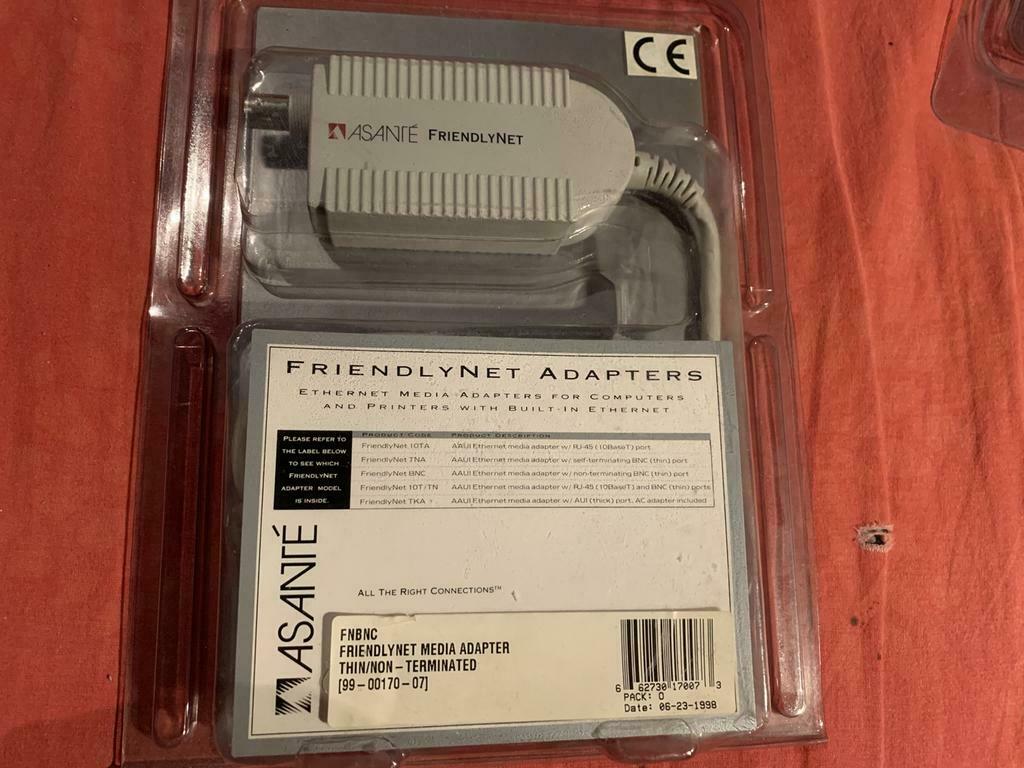 Ethernet media adapters Asanté vintage computers 4 kabels