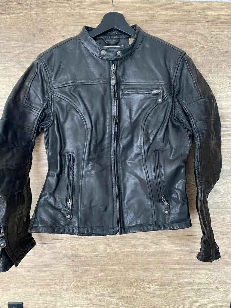 Lederen motorjas dames Roland Sands Design maat L, Ophalen, Dames