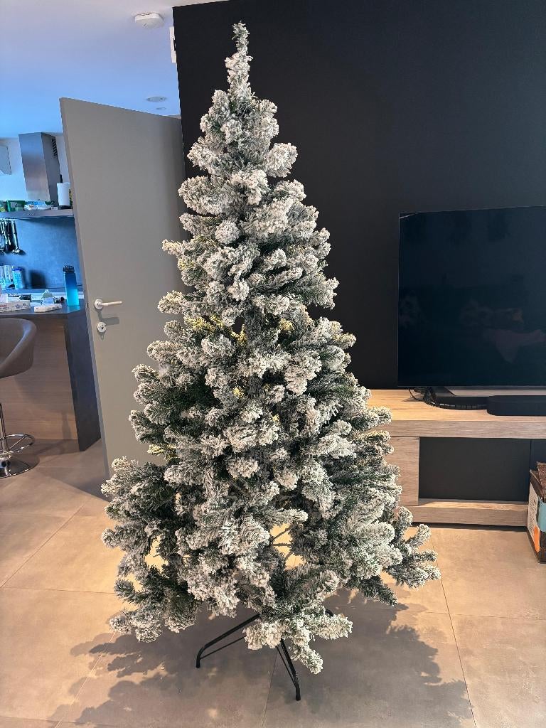 Ondergesneeuwde kerstboom 180cm, Enlèvement, Comme neuf