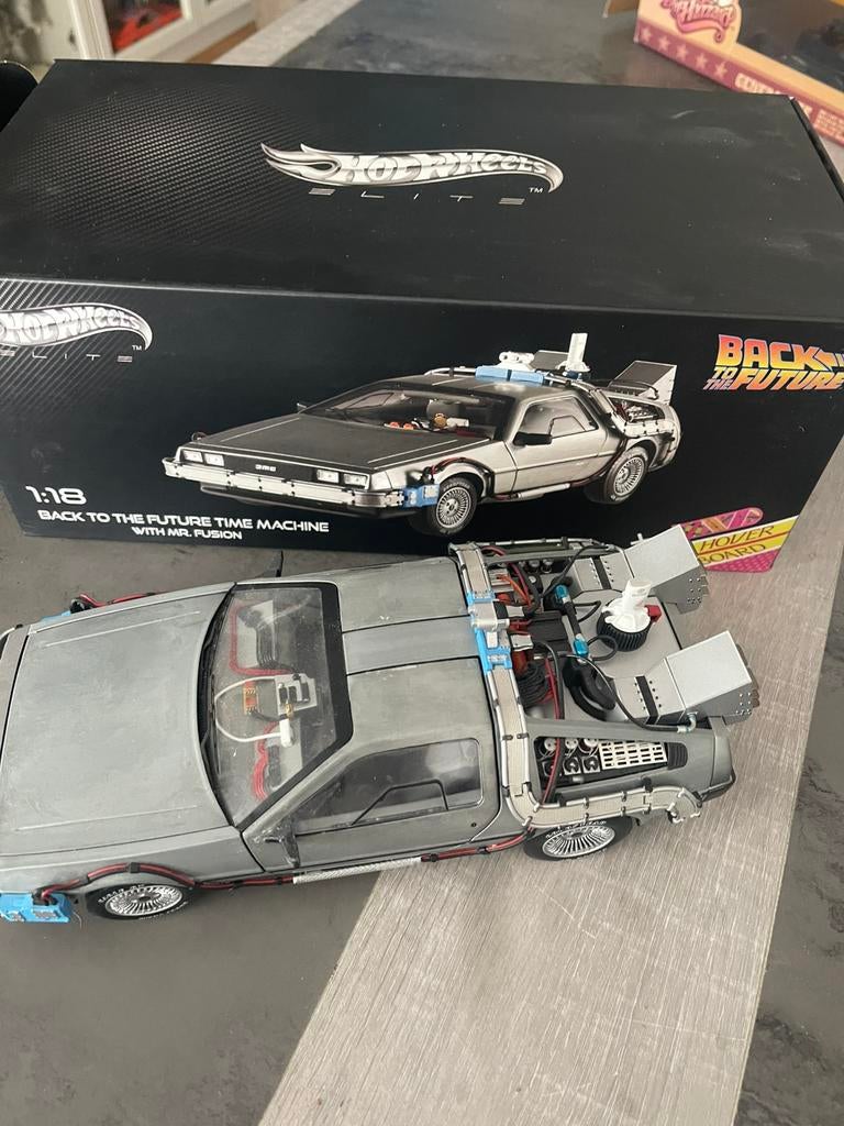Back to the future 1.18 Doloreane marque hot wheels, Ophalen, Zo goed als nieuw, Film