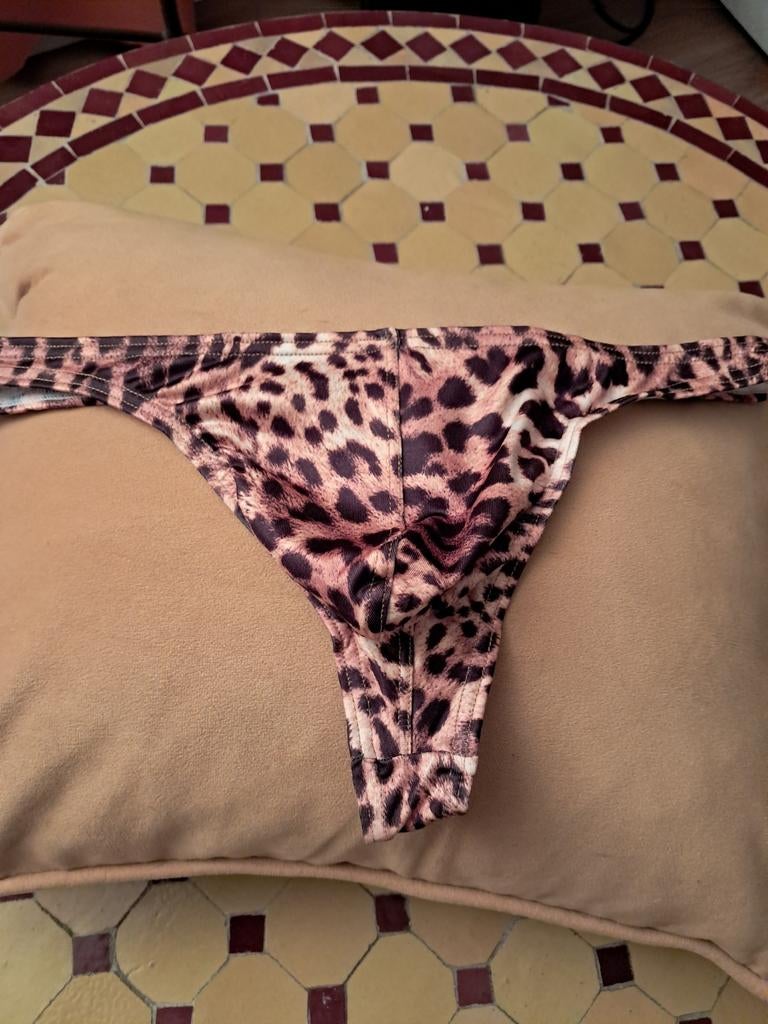 Superbe String Léopard pour Homme Sexy Taille XL, Enlèvement