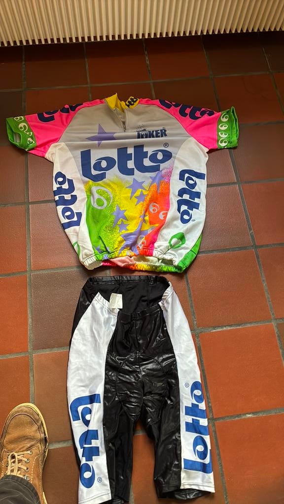 Vintage koersset Lotto, Gebruikt, Ophalen of Verzenden, L, Bovenkleding