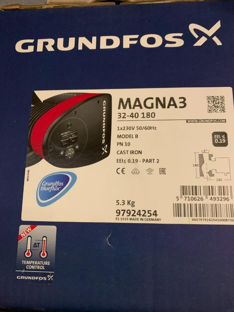 Grundfos Magna 3 32-40 180 ***NIEUW***, Enlèvement ou Envoi, Neuf, Élément, Moins de 3 ans