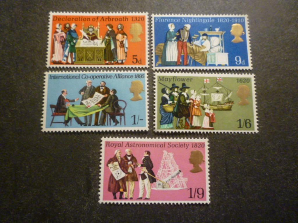 Groot-Brittannië/Grande-Bretagne 1970 Mi 539/543**, Envoi, Non oblitéré