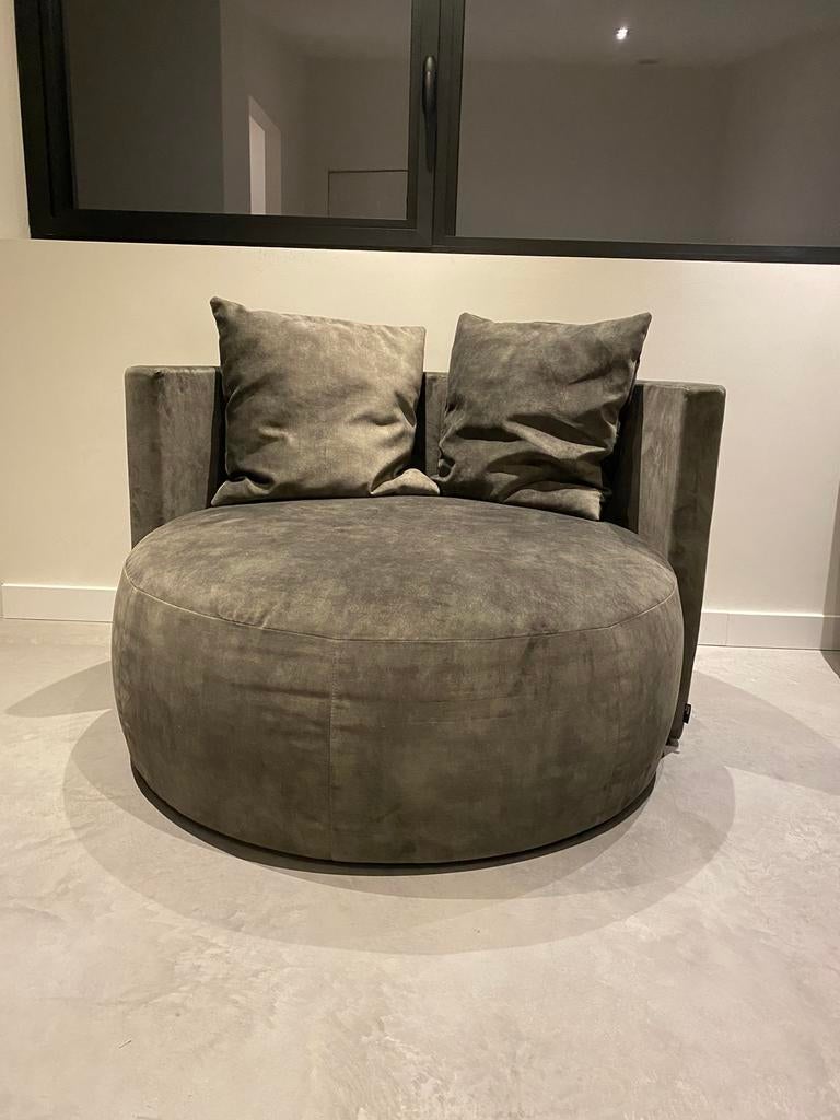 Loveseat / tweezit Grote ronde fauteuil Passe Partout, Huis en Inrichting, Ophalen, Zo goed als nieuw, Stof