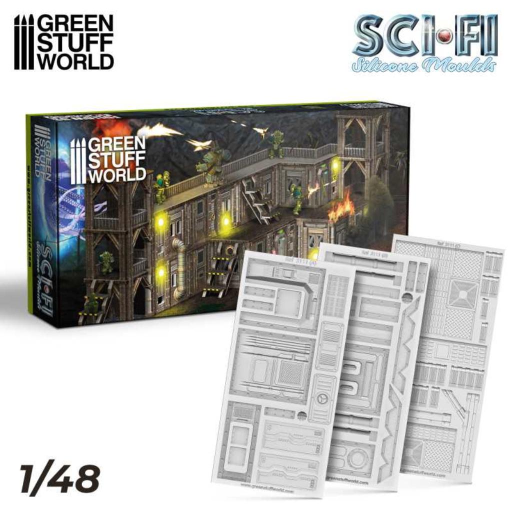 Sci-Fi - Silicone Molds 4075 Wargames, Hobby & Loisirs créatifs, Wargaming, Neuf, Autres types, Envoi