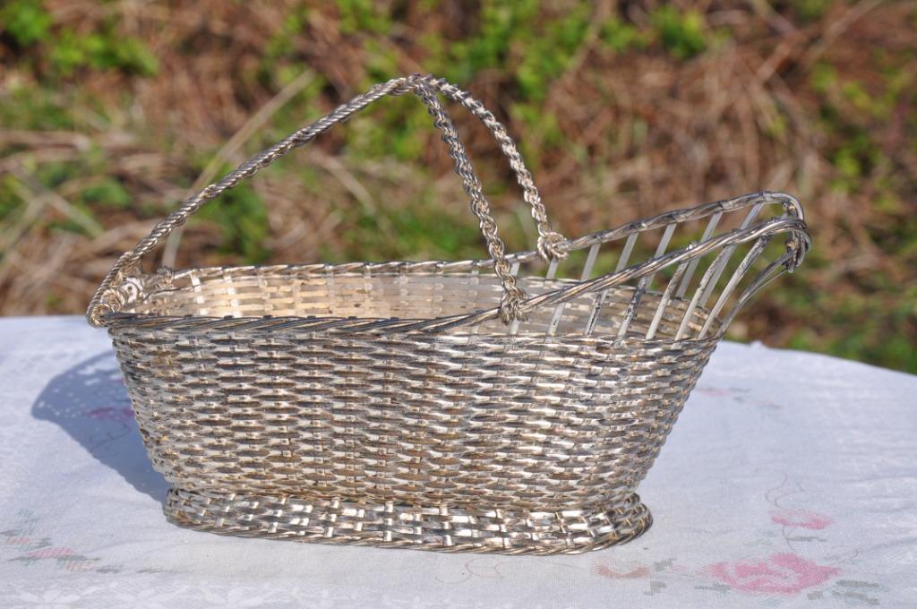 porte bouteille en fil de fer metal argenté tressé, Enlèvement ou Envoi, Utilisé, Métal