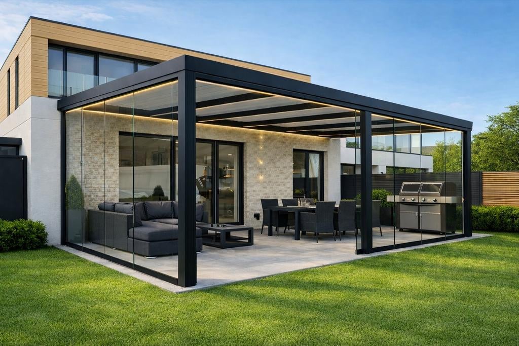 Auvent, pergola, véranda, abri de voiture, couverture de ter, Jardin & Terrasse, Verrières, Enlèvement ou Envoi, Carport