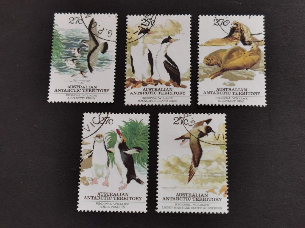 Australian Antarctic 1983 - vogels, pinguins, zeeolifant, Ophalen of Verzenden, Gestempeld