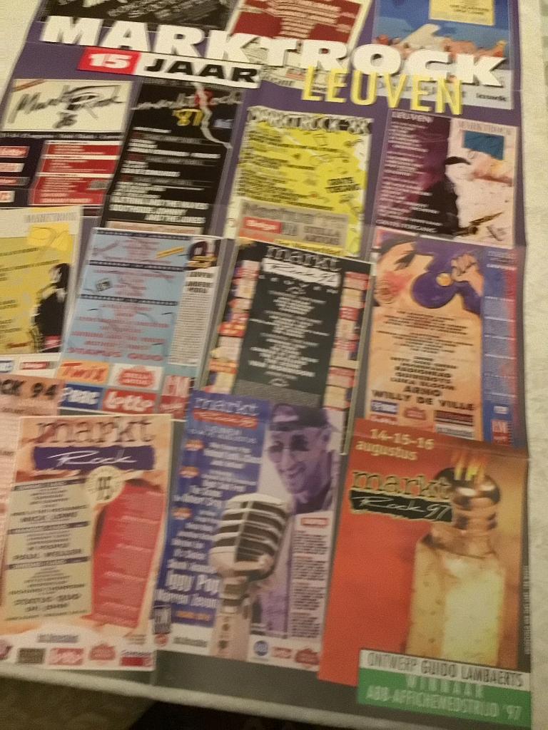 Marktrock Leuven 1982 à 1997 sur 1 affiche Guido Lambaerts, Enlèvement ou Envoi