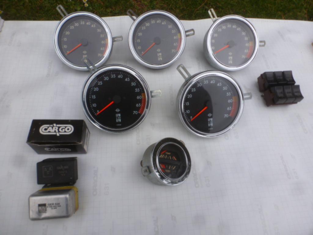OPEL GT :Compte-tours + jauges +regulateur +charnieres, Envoi, Utilisé, Opel