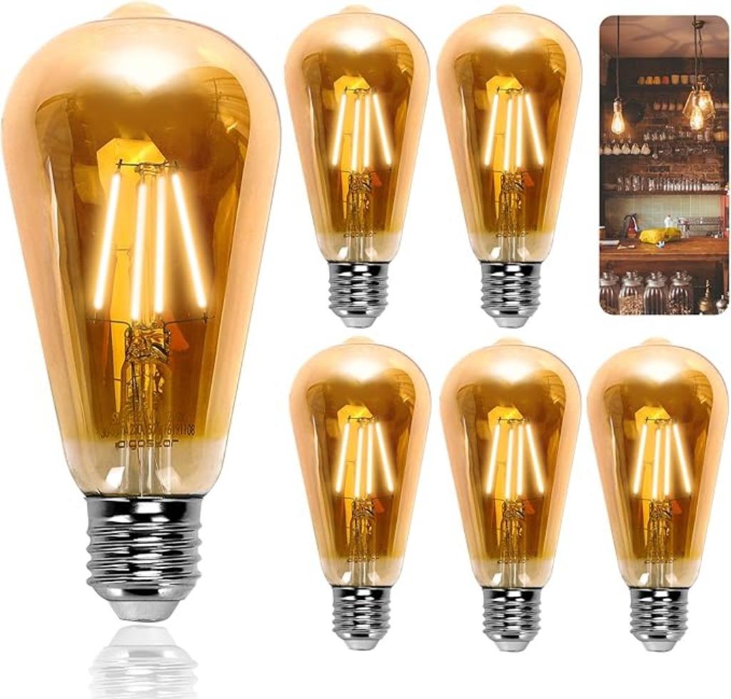 Aigostar Vintage Edison lampen SNELLE GRATIS LEVERING, 30 tot 60 watt, RETRO, Nieuw, E27 (groot)
