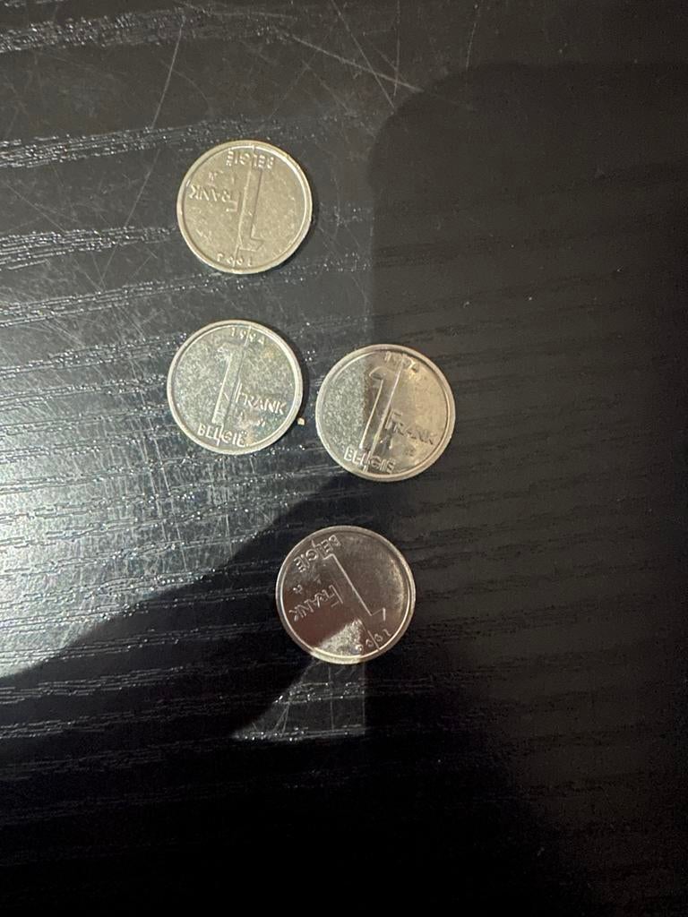 1 Belgische Frank muntjes, Postzegels en Munten, Ophalen, Metaal, Setje