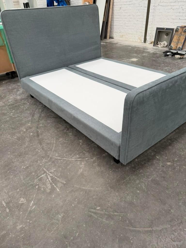 Swiss Sense duurzame boxspring 200 x 160 cm - grijs, Maison & Meubles, Chambre à coucher | Lits boxsprings, 160 cm, 200 cm, Deux personnes