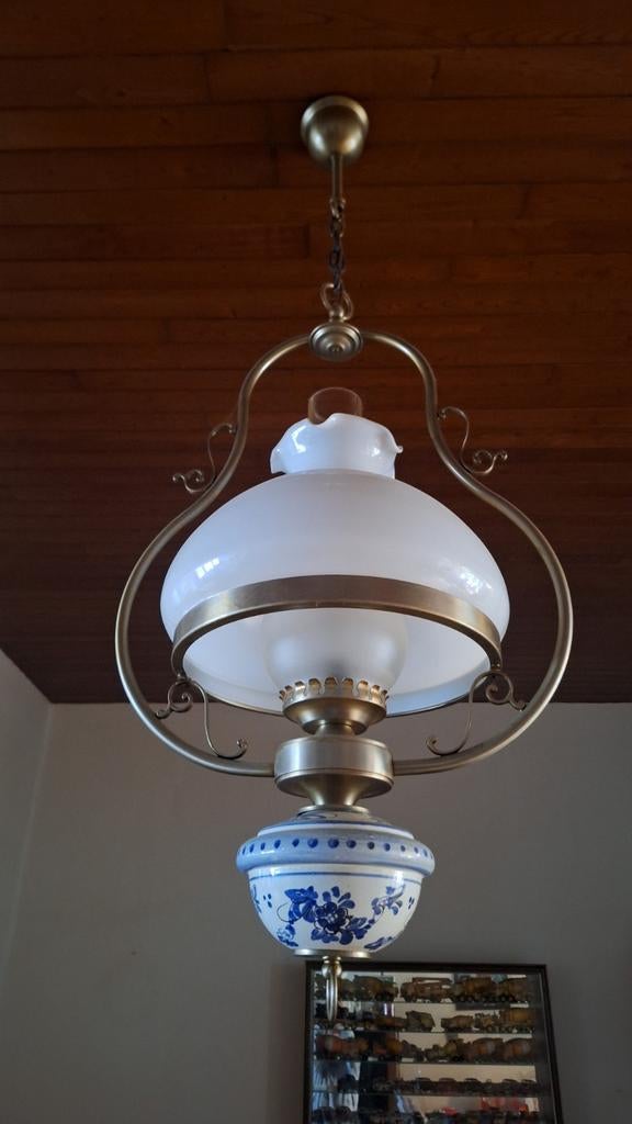 Lustre en delft et opaline, Antiek en Kunst, Ophalen