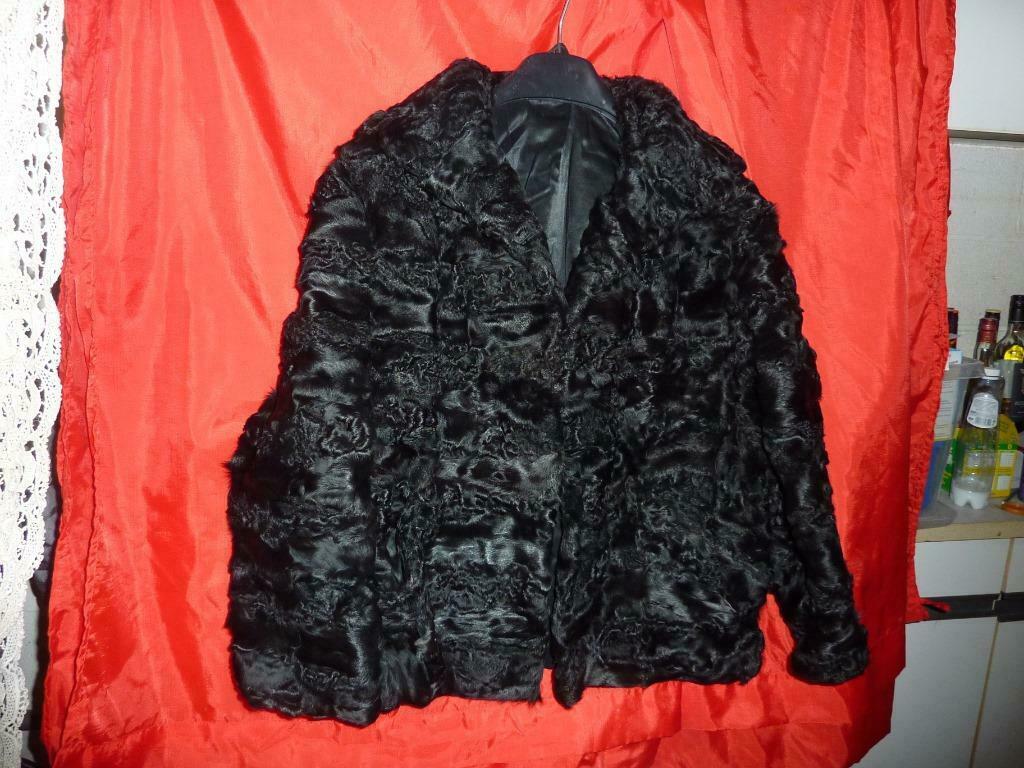 veste en astrakan, Enlèvement, Porté, Taille 38/40 (M), Noir