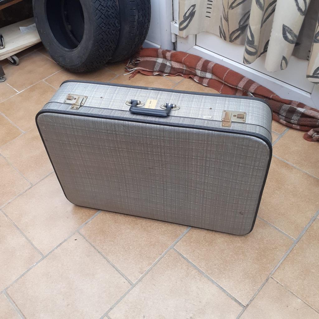 Retro koffer, Handtassen en Accessoires, Koffers, Gebruikt, Hard kunststof, 45 tot 55 cm, Slot