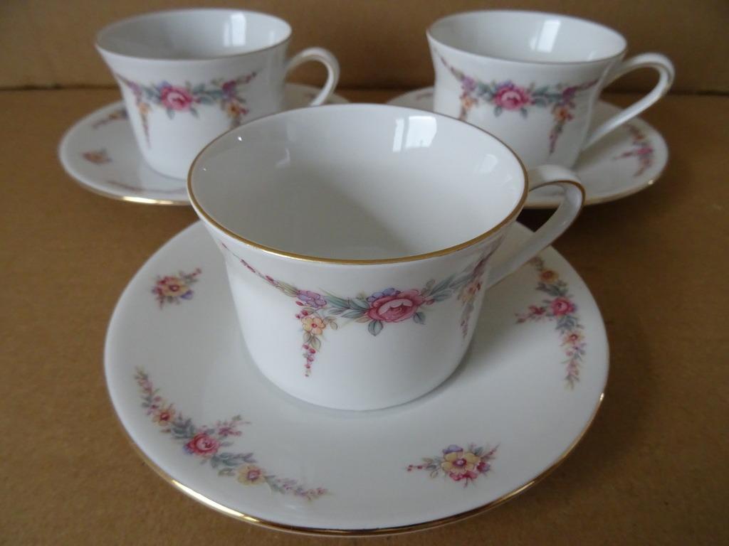 Tasses et soucoupes vintage Scherzer Bavaria Germany doré, Enlèvement ou Envoi, Comme neuf, Autres styles, Porcelaine