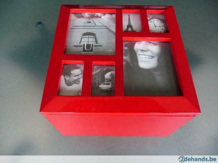 Originele roodgelakte fotobox van het merk Umbra, Ophalen of Verzenden, Nieuw