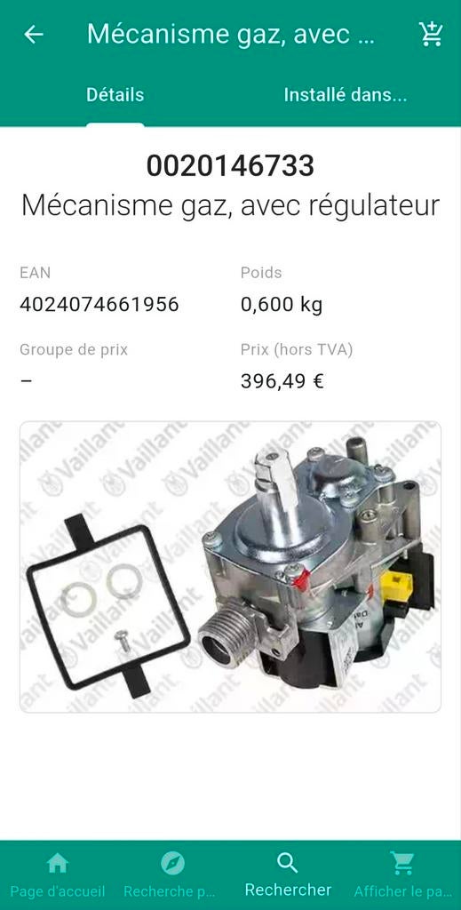 Mécanisme Gaz avec régulateur Gaz Vaillant ecotec Plus neuf, Verzamelen, Overige Verzamelen, Nieuw, Ophalen of Verzenden