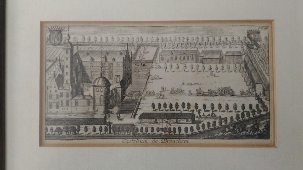 originele gravure kasteel van Brouchem, Ophalen