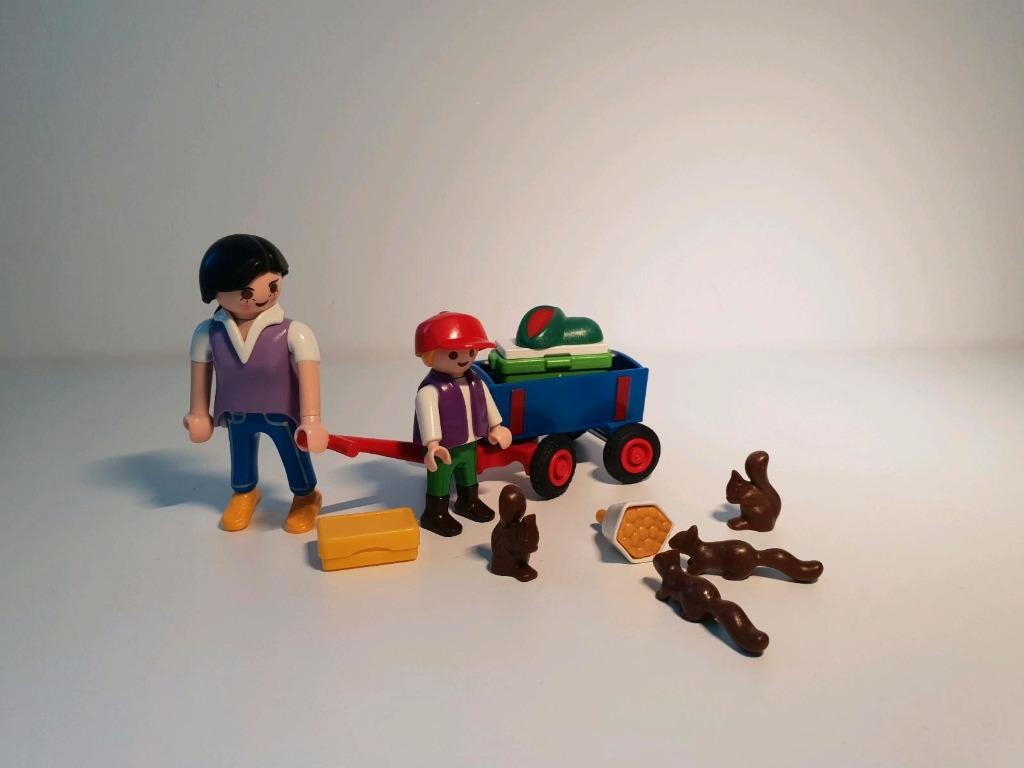 Playmobil bezoekers zoo met bolderkar en eekhoorns, Enlèvement ou Envoi, Ensemble complet