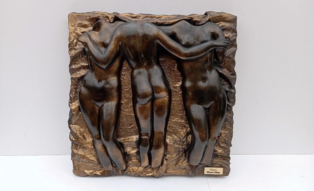 beeld naakt CHRISTIAN DEFAYS kunstwerk brons kleur, Ophalen of Verzenden