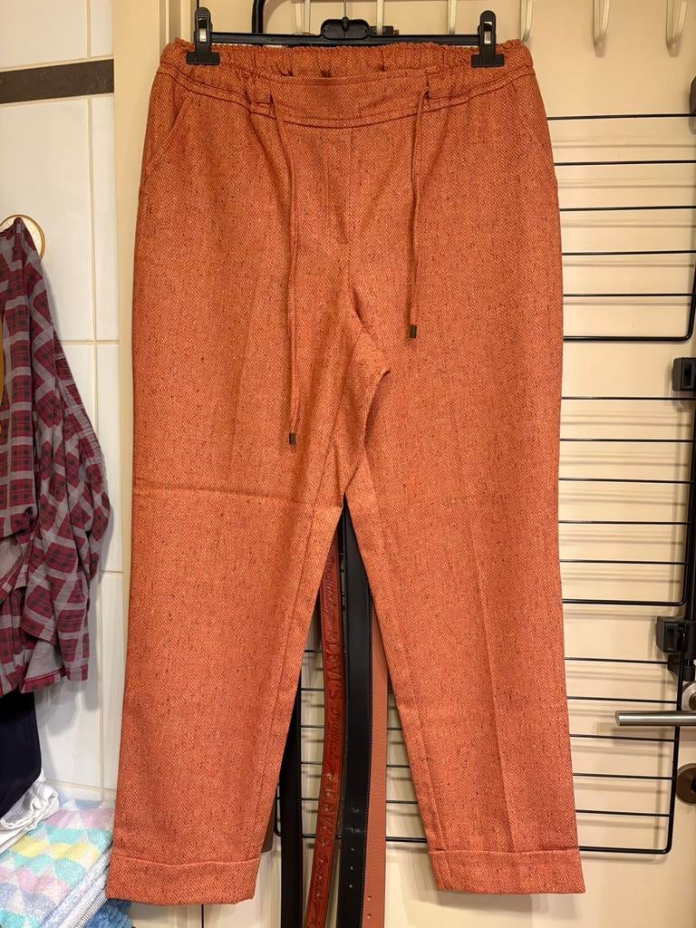 Warme roestkleurige broek van Marie Méro (B. 44)., Ophalen, Maat 42/44 (L), Marie Méro, Oranje