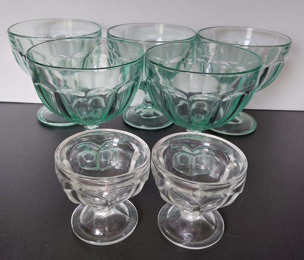 7 ijscoupes - 5 groot - 2 klein, Ophalen, Zo goed als nieuw, Glas, Overige typen