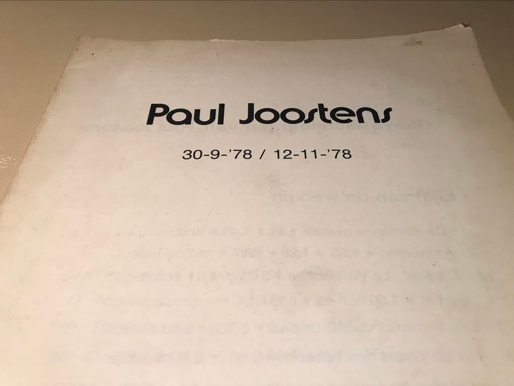 Paul Joostens tekeningen schilderijen groot formaat 30pag, Ophalen of Verzenden, Zo goed als nieuw, Schilder- en Tekenkunst