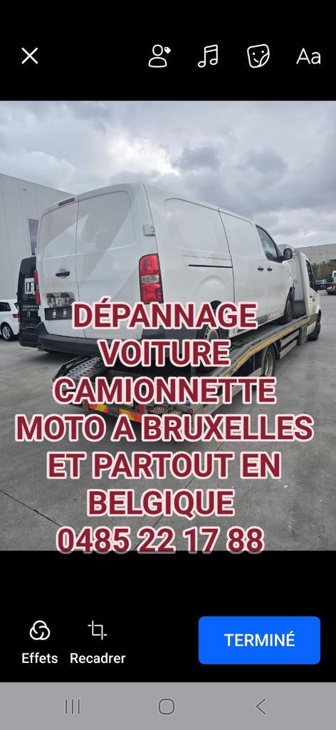 DÉPANNAGE VOITURE CAMIONNETTE MOTO A BRUXELLE 0485 22 17 88