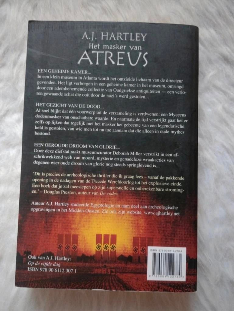 Boek: A.J. Hartley - Het Masker van Atreus, Ophalen of Verzenden, Zo goed als nieuw, A.J. Hartley