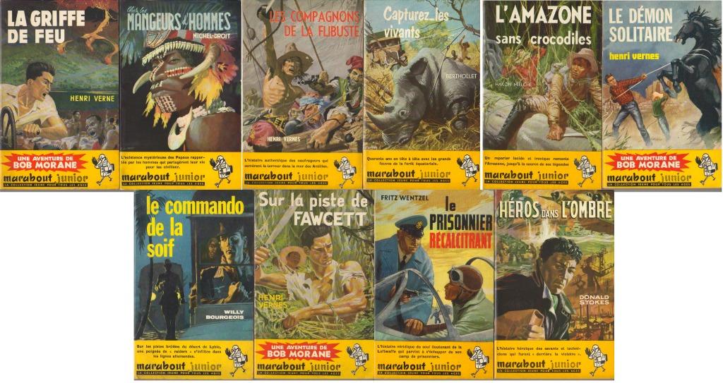 Lot de 10 livres Marabout junior  dont 4 bob Morane, Boeken, Ophalen of Verzenden, Gelezen, Divers auteurs