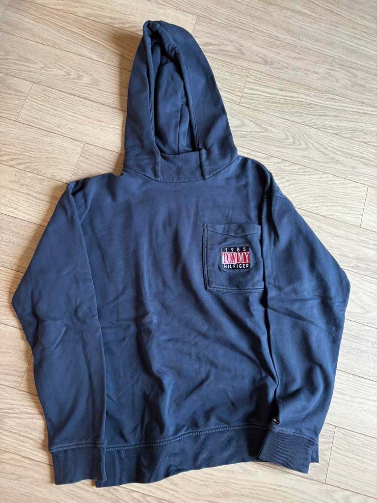 Blauwe hoodie Tommy Hilfiger, Verzenden, Zo goed als nieuw