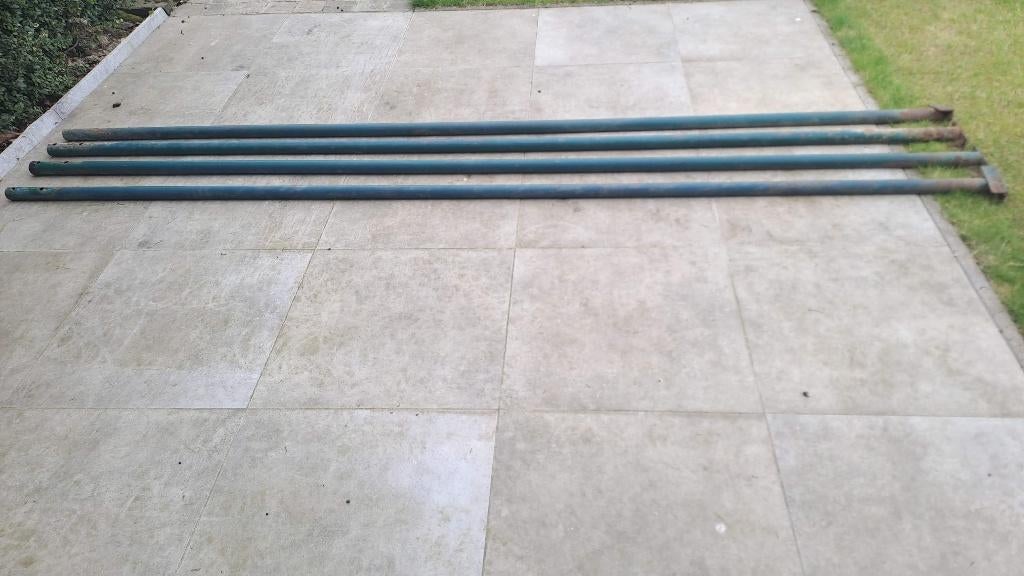4 metalen palen, Doe-het-zelf en Bouw, Ophalen, Gebruikt