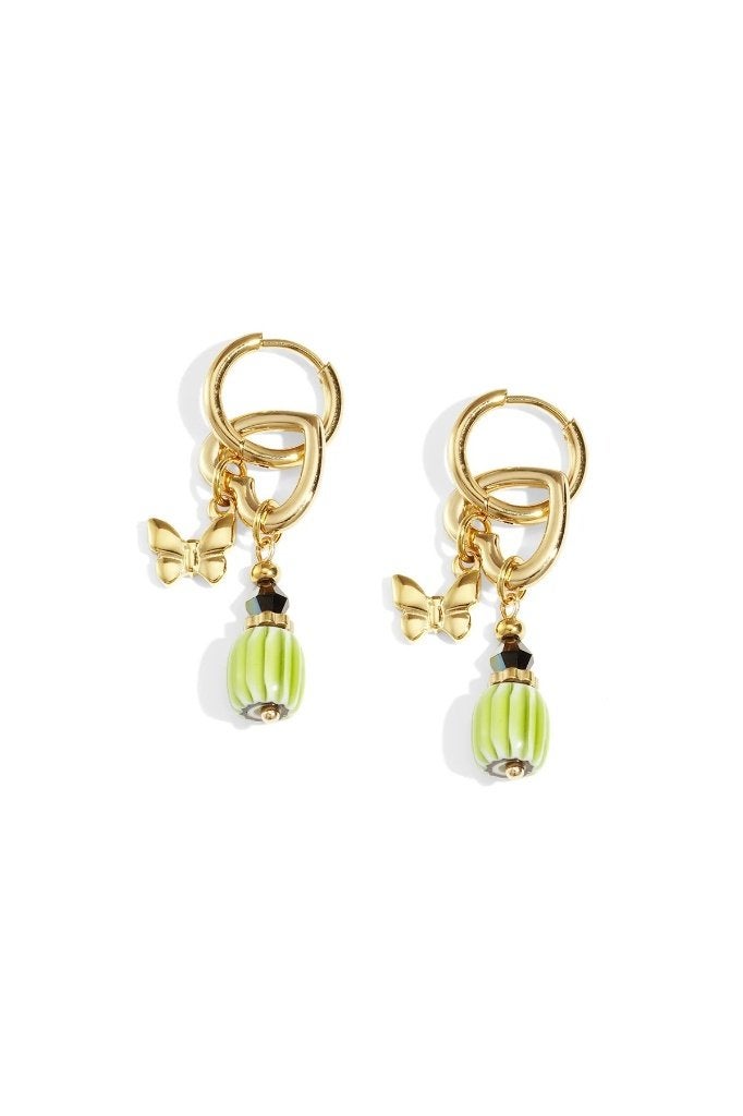 Butterfly Happy Charm oorbellen, Handtassen en Accessoires, Ophalen of Verzenden, Nieuw